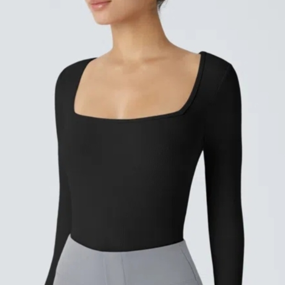 HALARA Black Long Sleeve Bodysuit